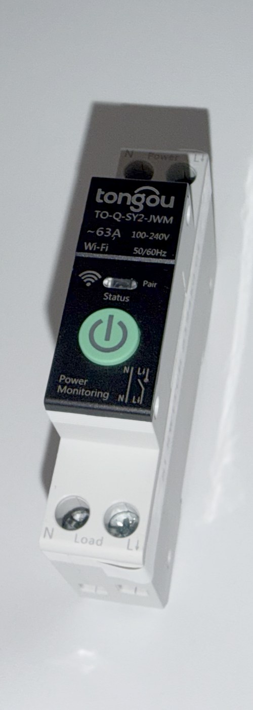 SI Switch DIN rail relay — Tongou TO-Q-SY2-JWM, 63A, Wi-Fi, power monitoring